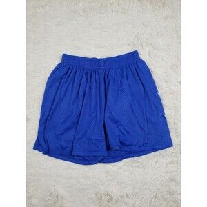 Vintage Italian Club Mesh Sports Shorts USA Made Size Small Royal Blue